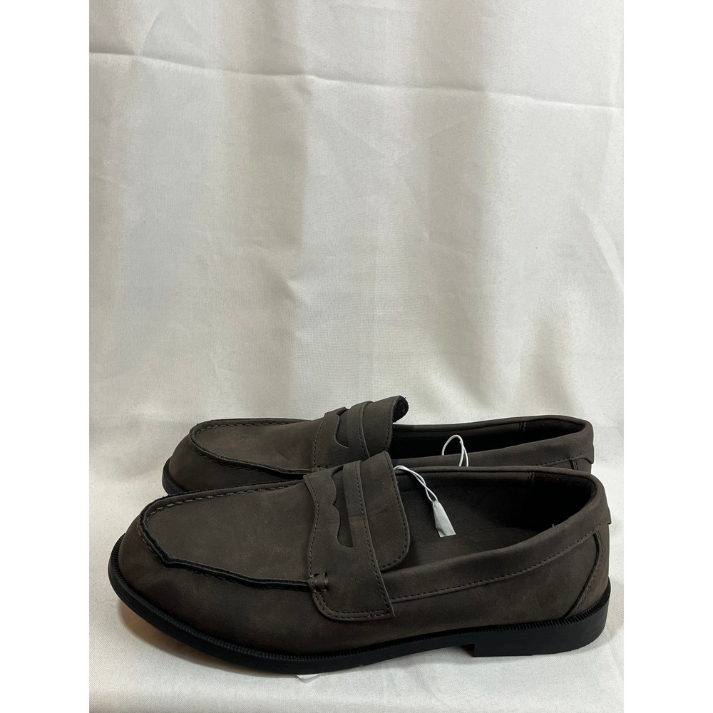 Goodfellow & Co Mens Penny Loafers Brown‎ Faux Suede Memory Foam Size 11 NEW